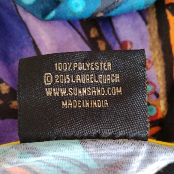 Laurel Burch Laurels Garden Cats Pullover Top 3/4 Sleeve M RETIRED - Picture 5 of 5